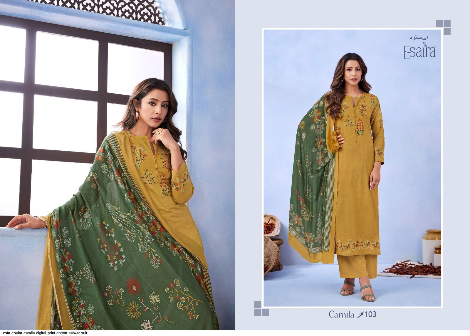 Camila By Esaira Cotton Cambric Printed Dress Material Wholesale In India